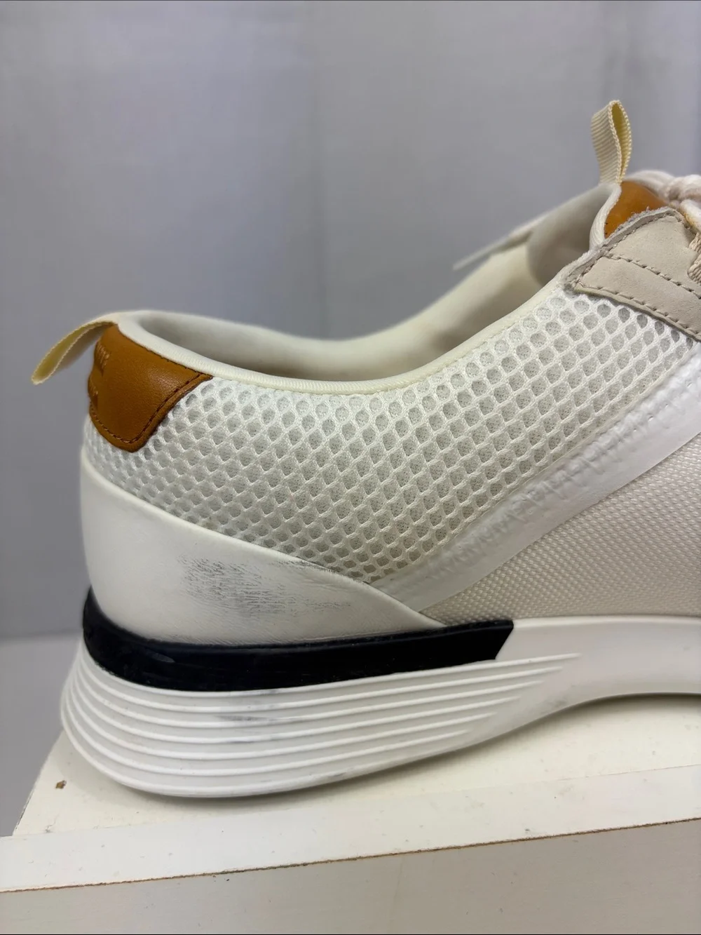 Wolf and Shepherd Crossover Victory Trainer Sneaker in White/White.